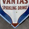 Vantas Enamel Advertising Sign. Diamond-shaped with cobalt blue background and soda fountain Image - 2