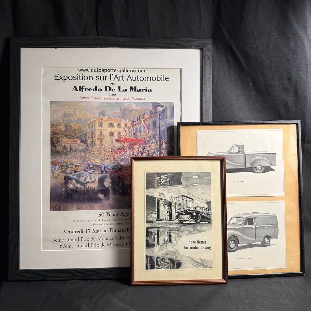 Lot 243: Group of Automotive Themed Prints and Exhibition Posters