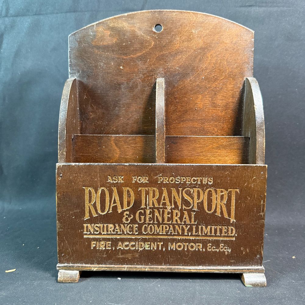 Lot 187: Wooden Road Transport and General Insurance Company Limited Prospectus Holder