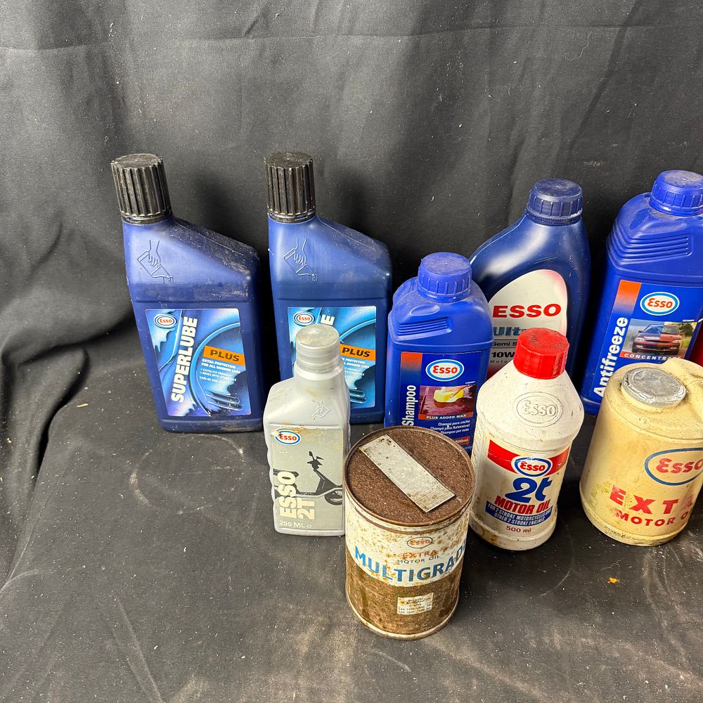 Lot 311: Esso Oil Cans and Car Care Collection Metal and Plastic