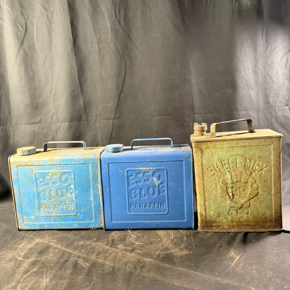Lot 317: Esso and Shell-Mex & B.P. Ltd. Paraffin and Fuel Cans Pressed Steel