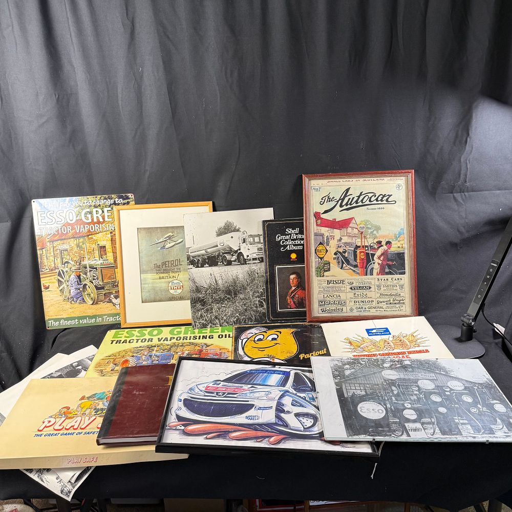 Lot 321: Esso Shell and Pratts Advertising Collection Metal and Paper
