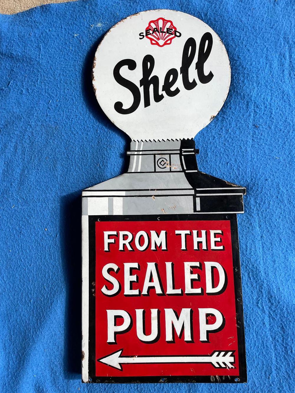 Lot 175: Shell "Sealed Pump" Enamel Sign