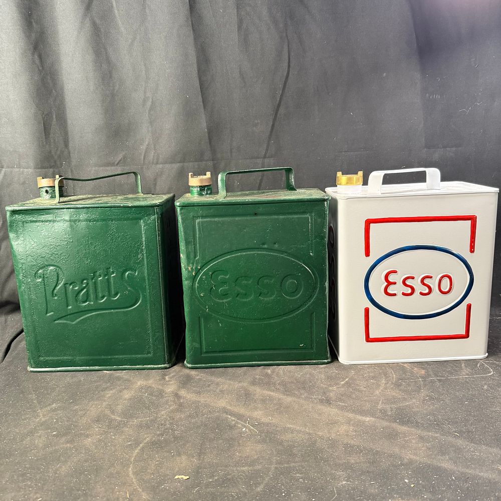 Lot 338: Pratt's and Esso Two-Gallon Petrol Cans