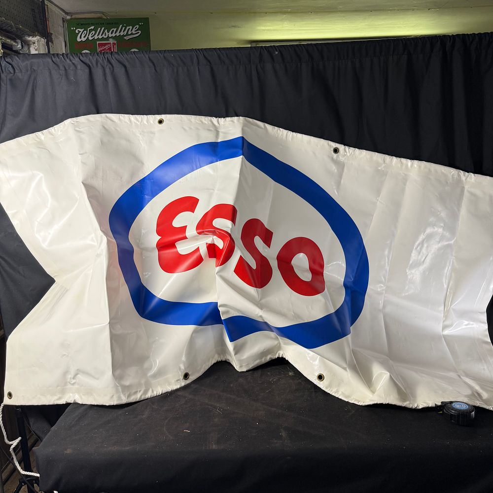 Lot 339: Large Esso Advertising Banner