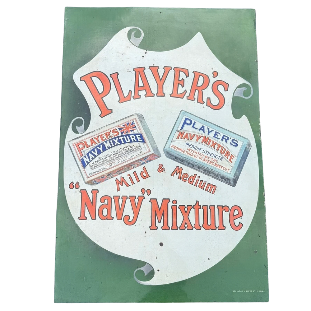 Lot 173d: Player's Navy Mixture Enamel Advertising Sign