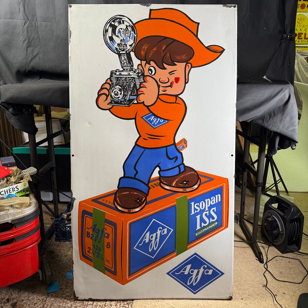 Lot 173E: Large Scale Agfa Enamel Sign