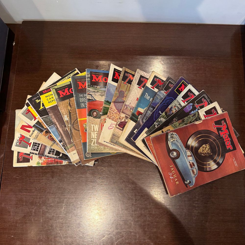 Lot 341: Collection of 20 Vintage Motor Magazine (1950s–1960)