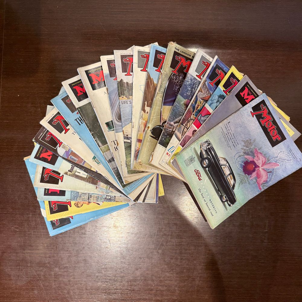 Lot 344: Collection of 20 Vintage Motor Magazine (1940s–1960)