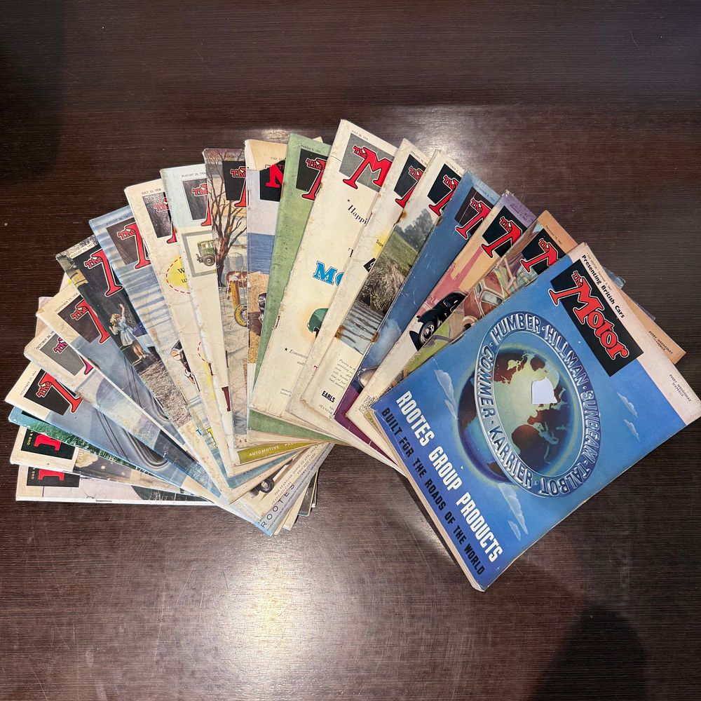 Lot 346: Collection of 20 Vintage Motor Magazines (1940s–1960)
