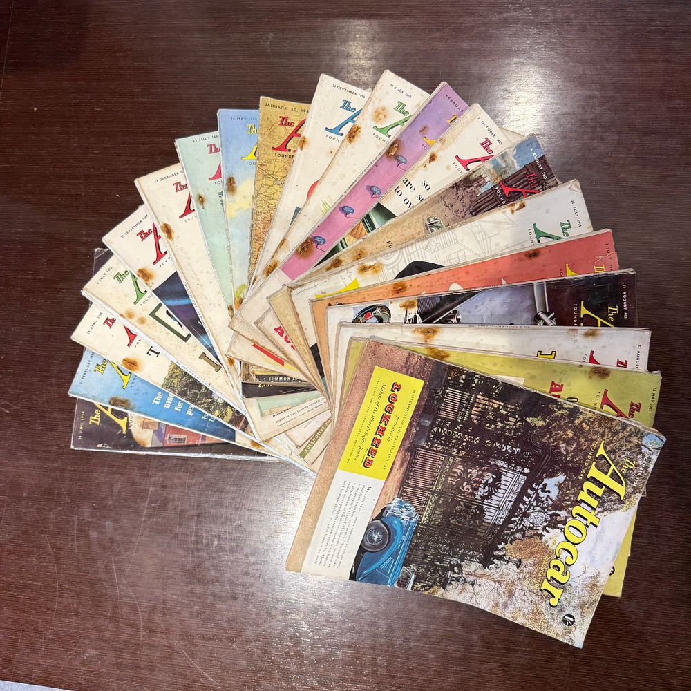 Lot 347: Collection of 20 Vintage Autocar Magazines (1940s–1960)