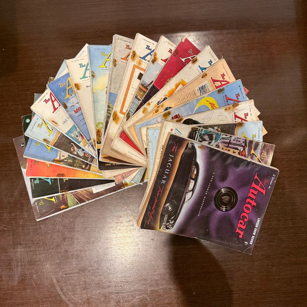 Lot 351: Collection of 20 Vintage Autocar Magazines (1940s–1960)