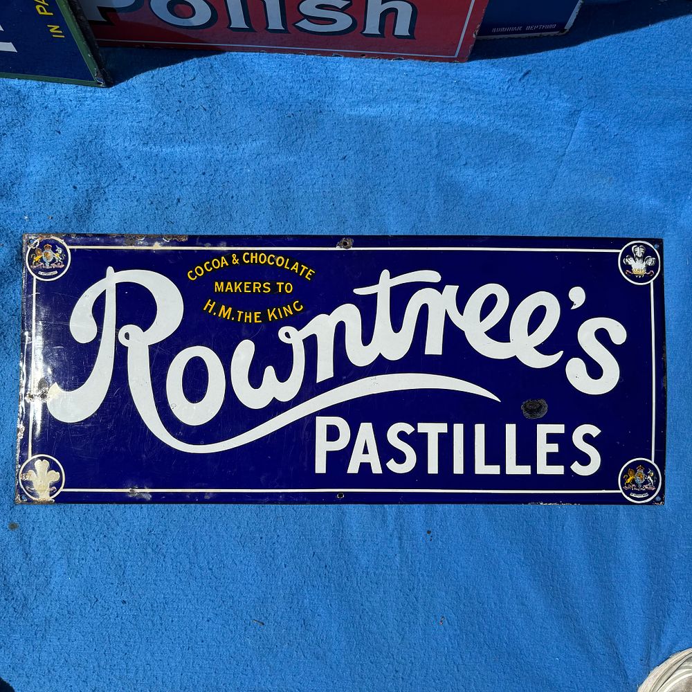 Lot 343: Rowntree's Pastilles Enamel Advertising Sign