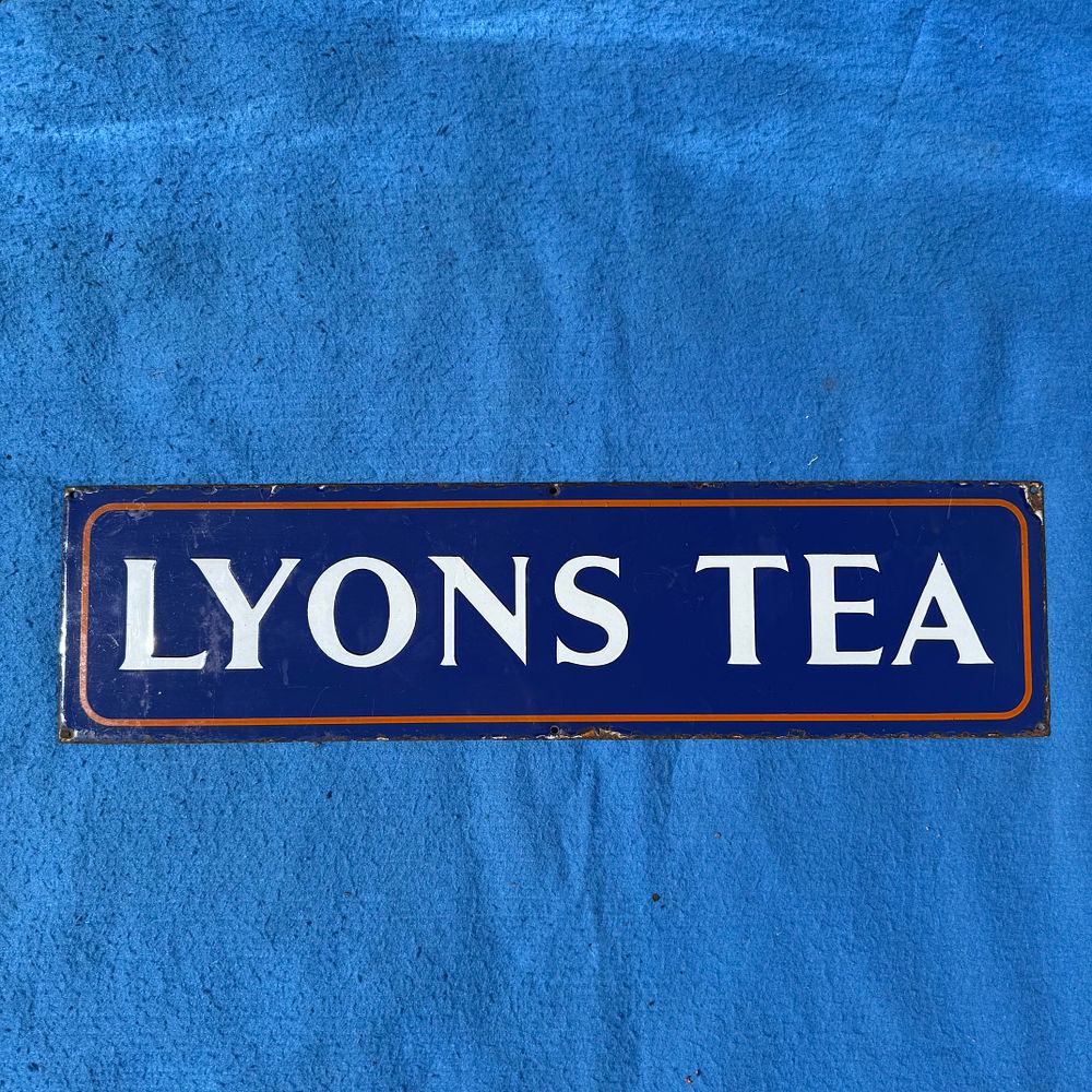 Lot 313: Lyons Tea Enamel Advertising Sign