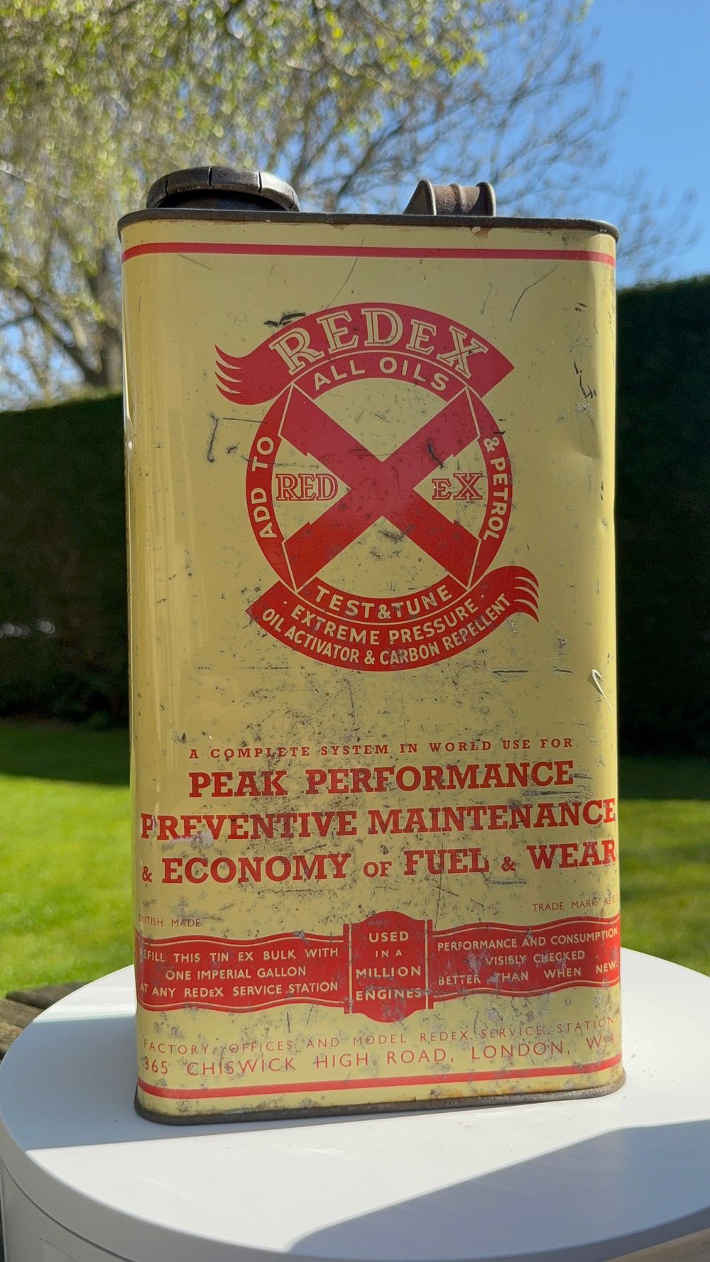 Lot 142: Redex Oil Activator and Fuel Additive Motor Oil Tin
