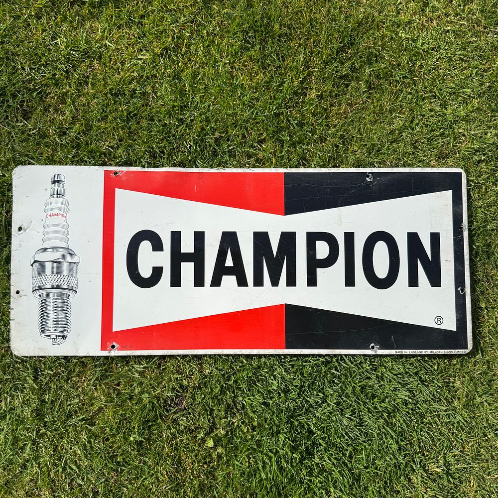 Lot 53: Champion Spark Plugs Advertising Sign
