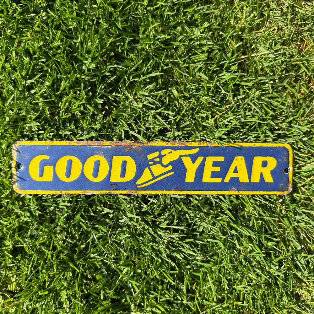 Lot 256: Goodyear Enamel Advertising Sign (Reproduction)