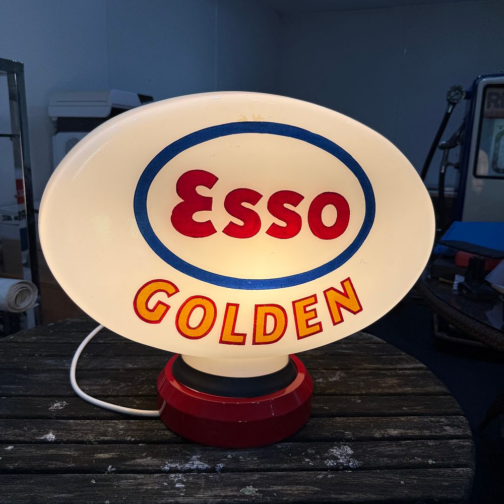 Lot 165: Esso Golden Petrol Pump Globe