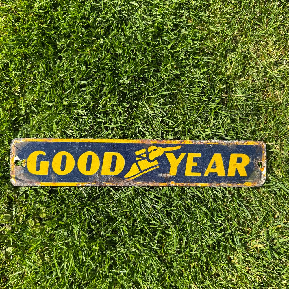 Lot 258: Goodyear Enamel Advertising Sign (Reproduction)