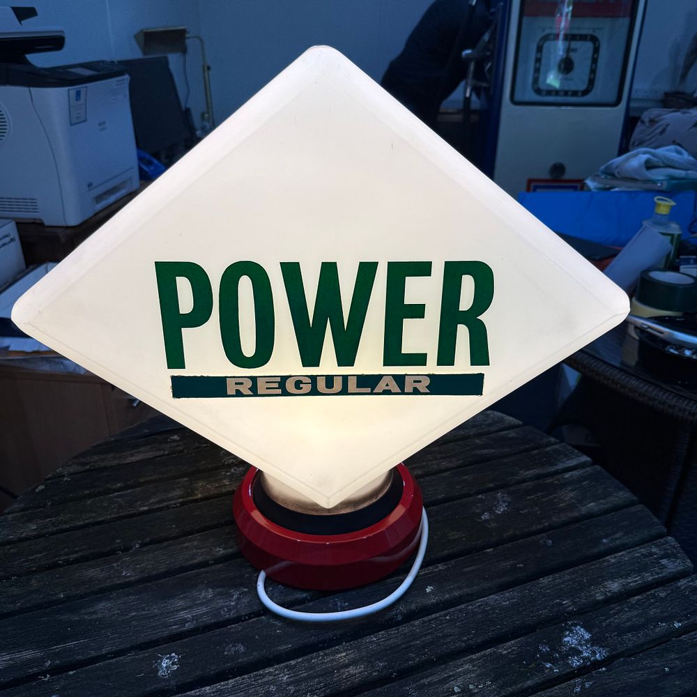 Lot 108: Early Pre-Star Grade Power Petroleum Regular Petrol Pump Globe