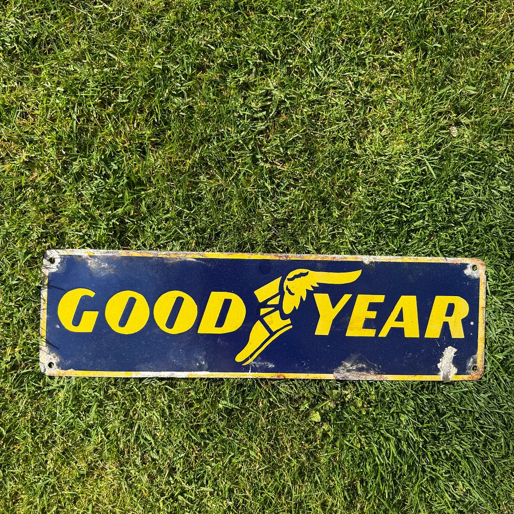 Lot 260: Goodyear Enamel Advertising Sign (Reproduction)