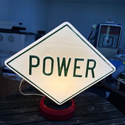 Power Raised Letter Petrol Pump Globe