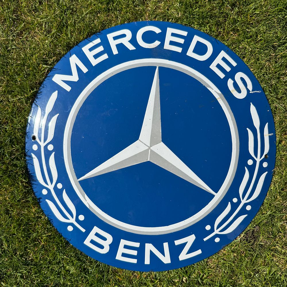Lot 265: Mercedes-Benz Enamel Advertising Sign (Reproduction)