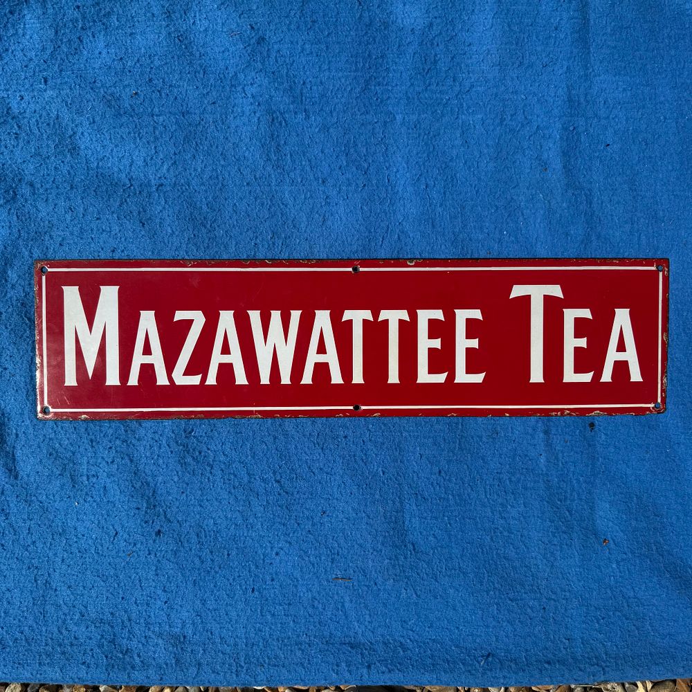 Lot 310: Mazawattee Tea Enamel Advertising Sign