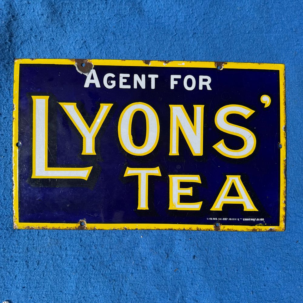 Lot 311: Lyons' Tea Enamel Advertising Sign
