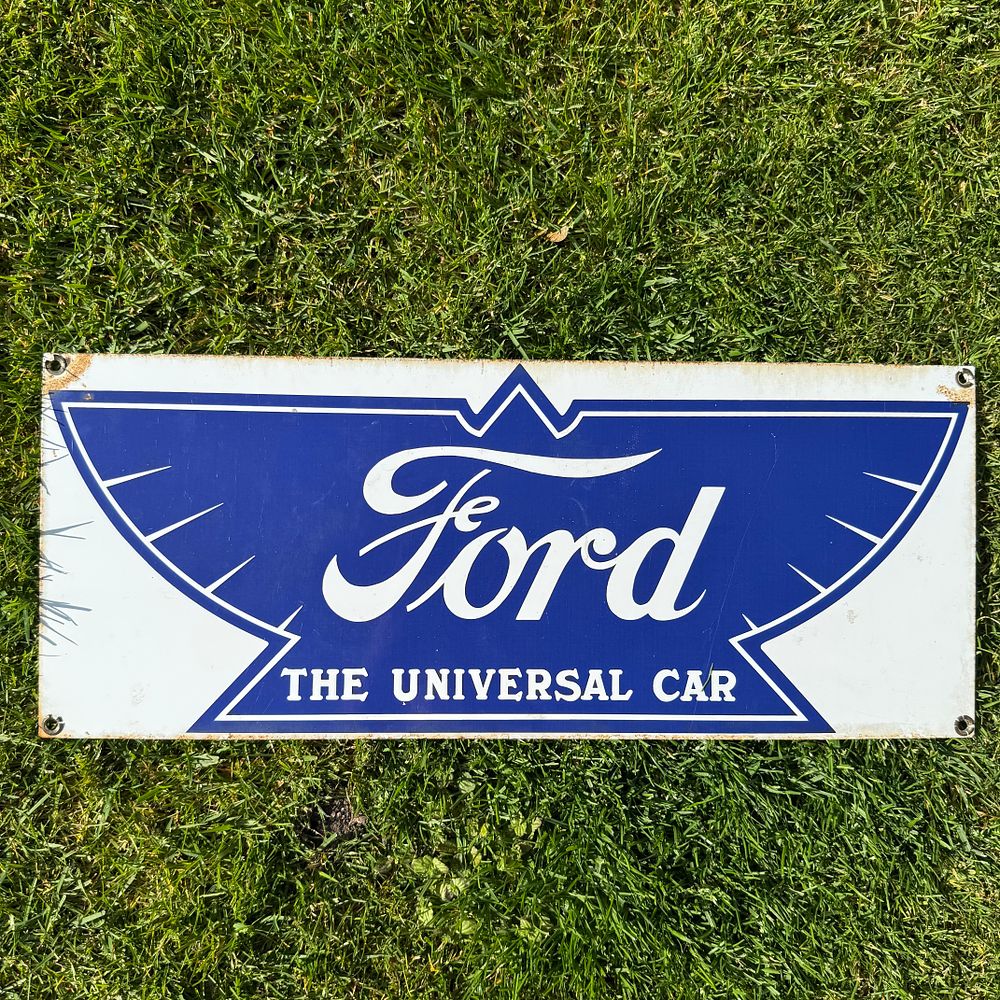 Lot 251: Ford The Universal Car Enamel Advertising Sign (Reproduction)