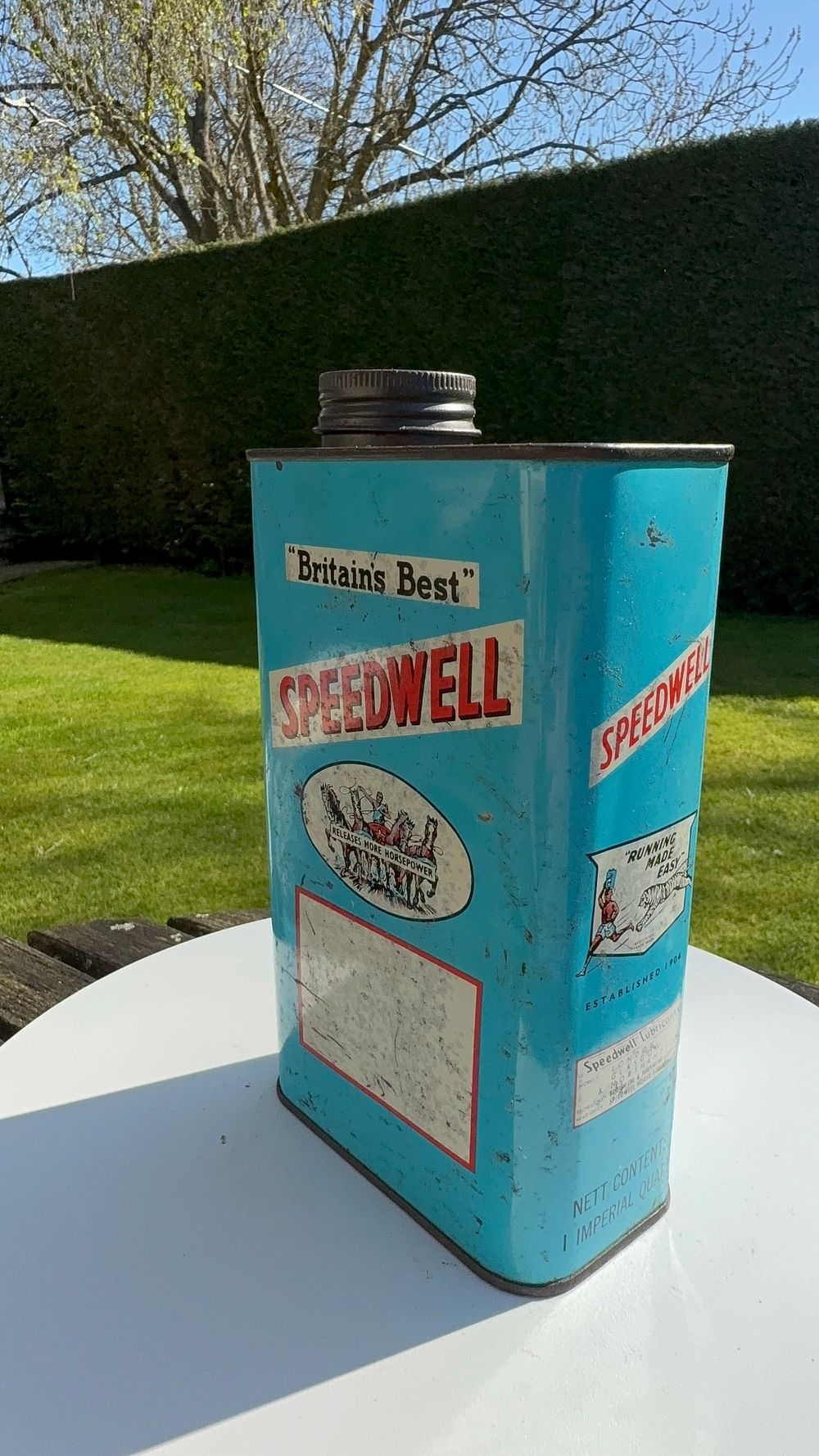 Lot 32: Speedwell Motor Oil Tin With Original Contents