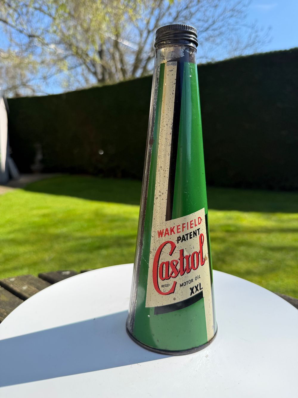 Lot 34: Wakefield Castrol Motor Oil XXL Oil Can With Original Contents