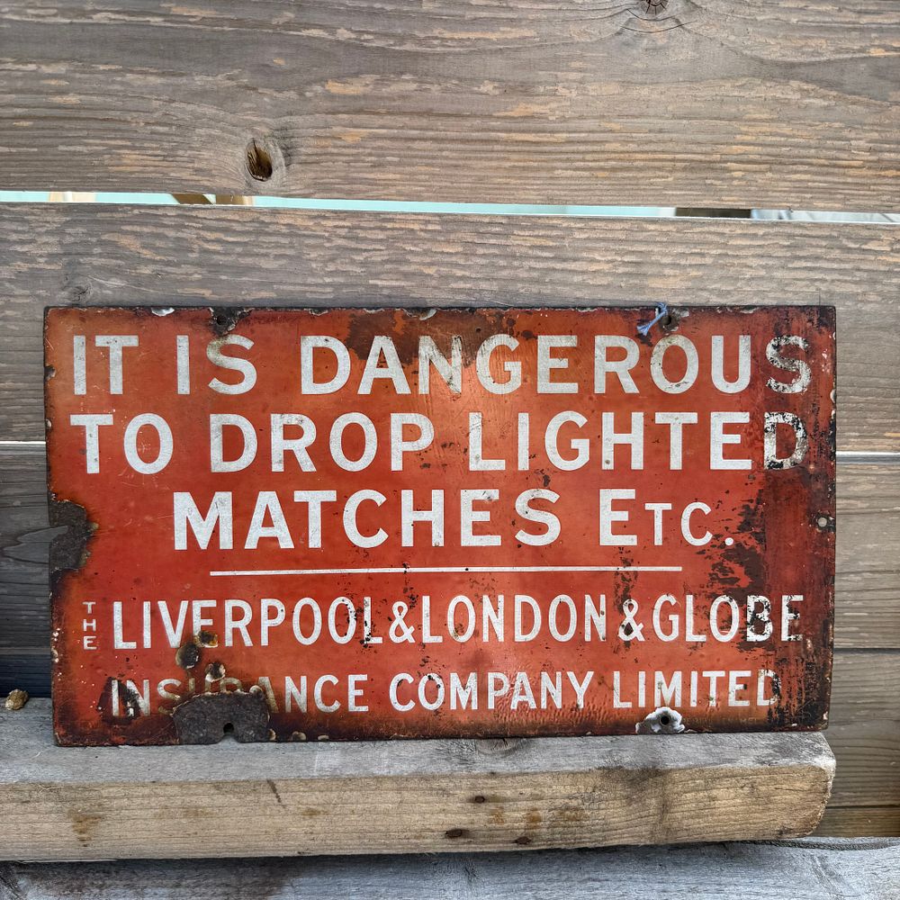 Lot 526: Liverpool & London & Globe Enamel Advertising Sign