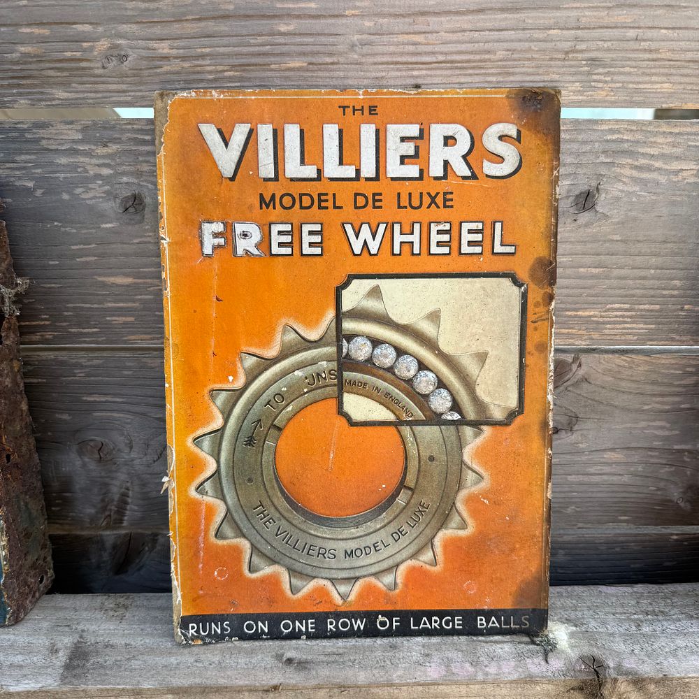 Lot 459: Villiers Model De Luxe Free Wheel Advertising Showcard