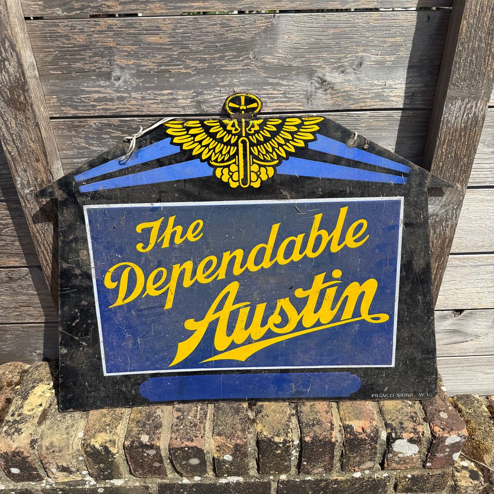 Lot 443: Austin Enamel Advertising Sign