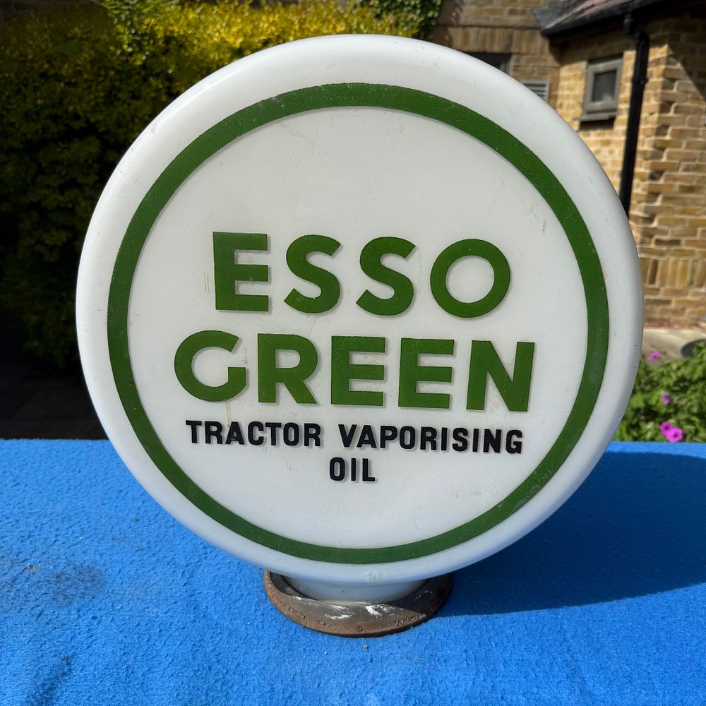 Lot 475: Esso Green Petrol Pump Globe
