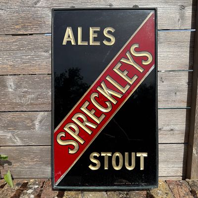 Spreckleys Ales and Stout Slate Advertising Sign