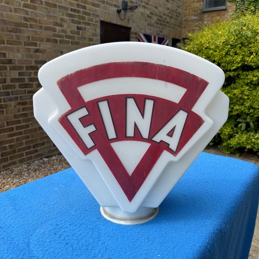Lot 473: Fina Petrol Pump Globe