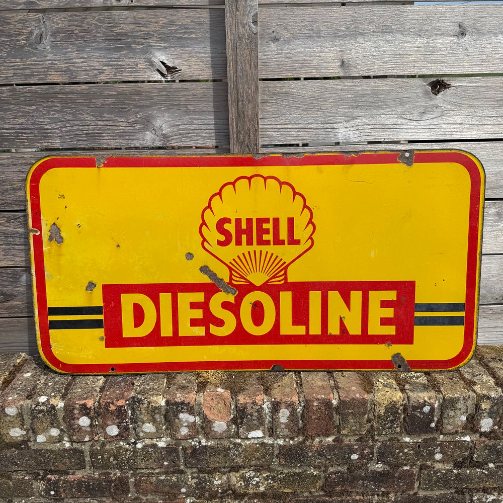 Lot 579: Shell Diesoline Enamel Advertising Sign
