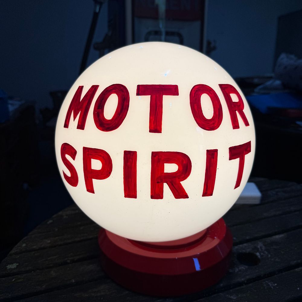 Lot 168: Modern Motor Spirit Petrol Pump Globe