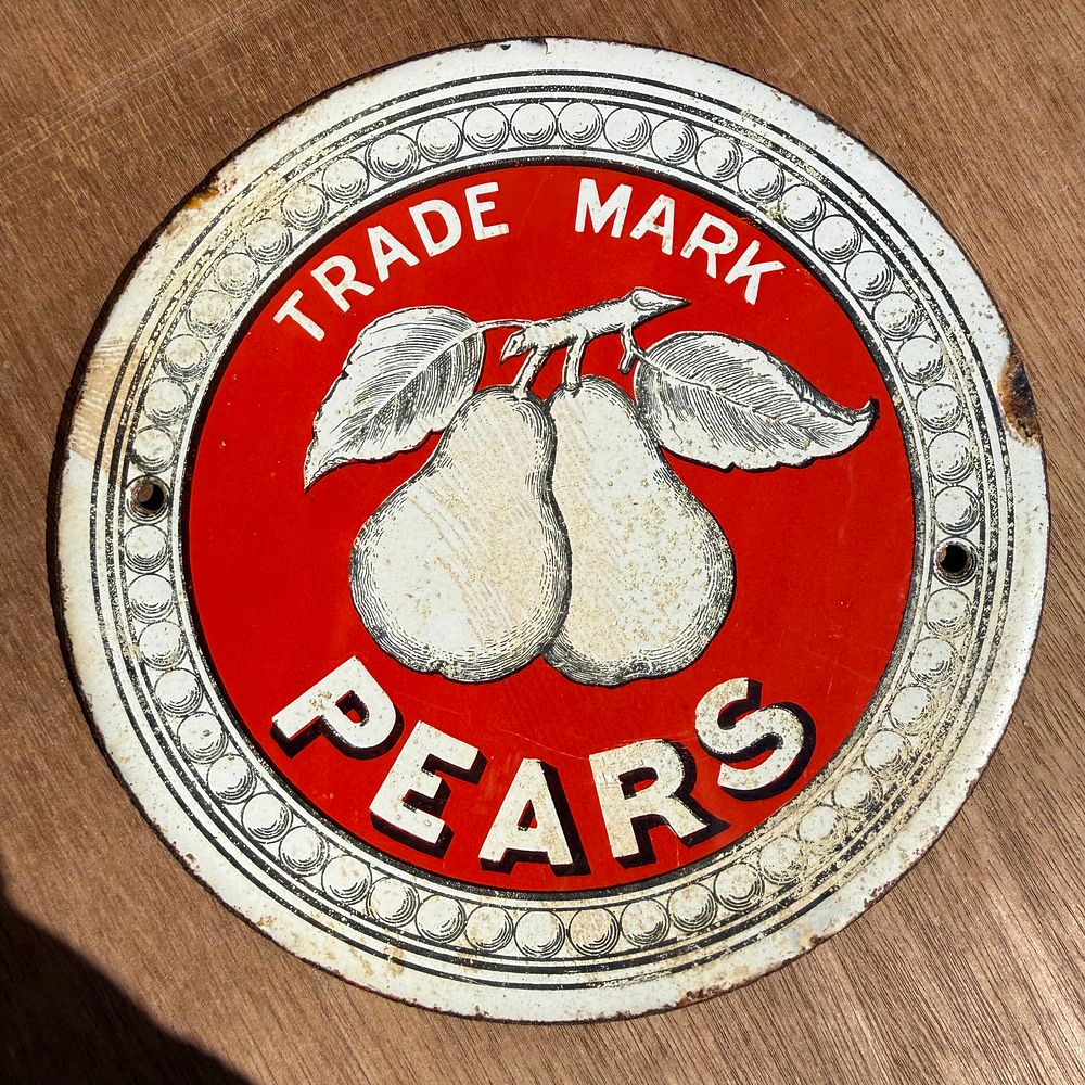 Lot 327: Pears Enamel Advertising Sign