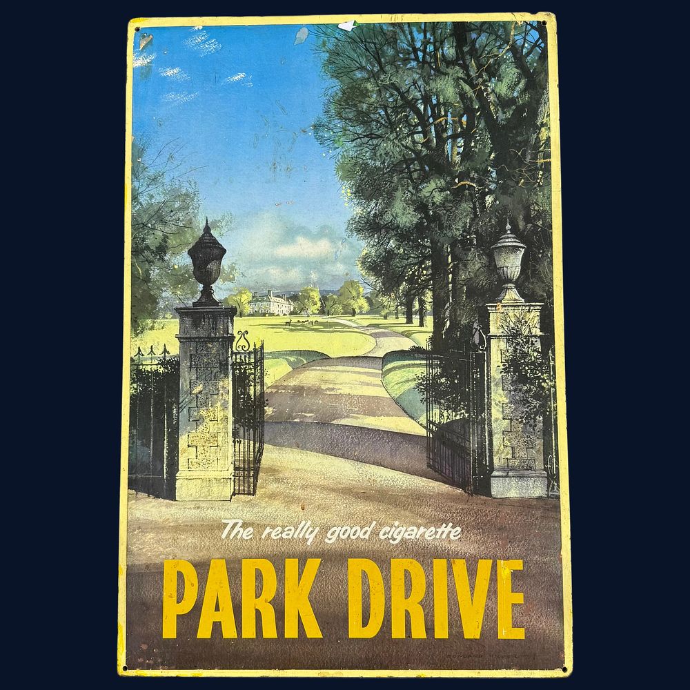 Lot 6: Park Drive Lithographed Advertising Showcard