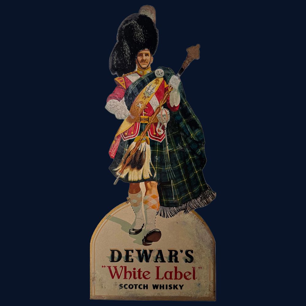 Lot 8: Dewar's White Label Scotch Whisky Tin Advertising Display