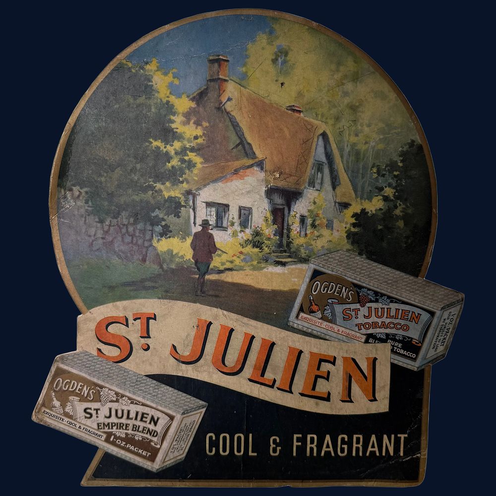 Lot 16: Ogden's St. Julien Tobacco Advertising Showcard