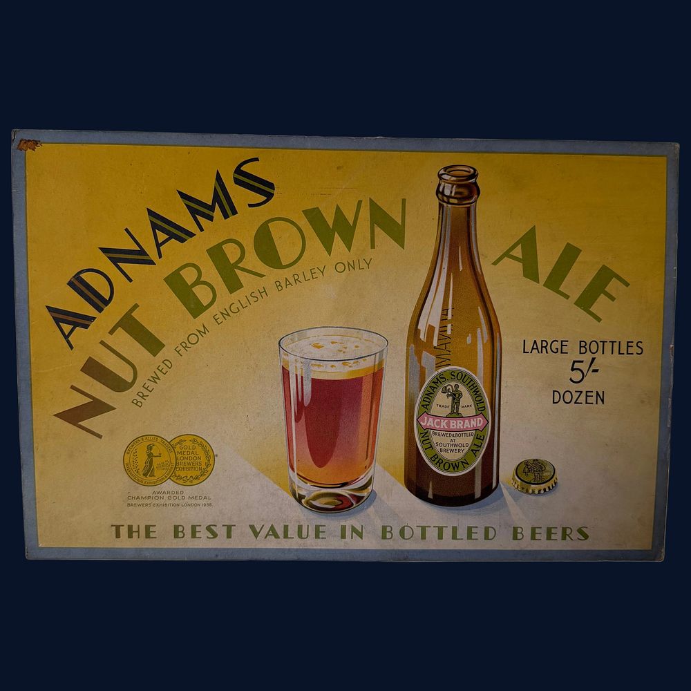 Lot 20: Adnams Nut Brown Ale Advertising Showcard