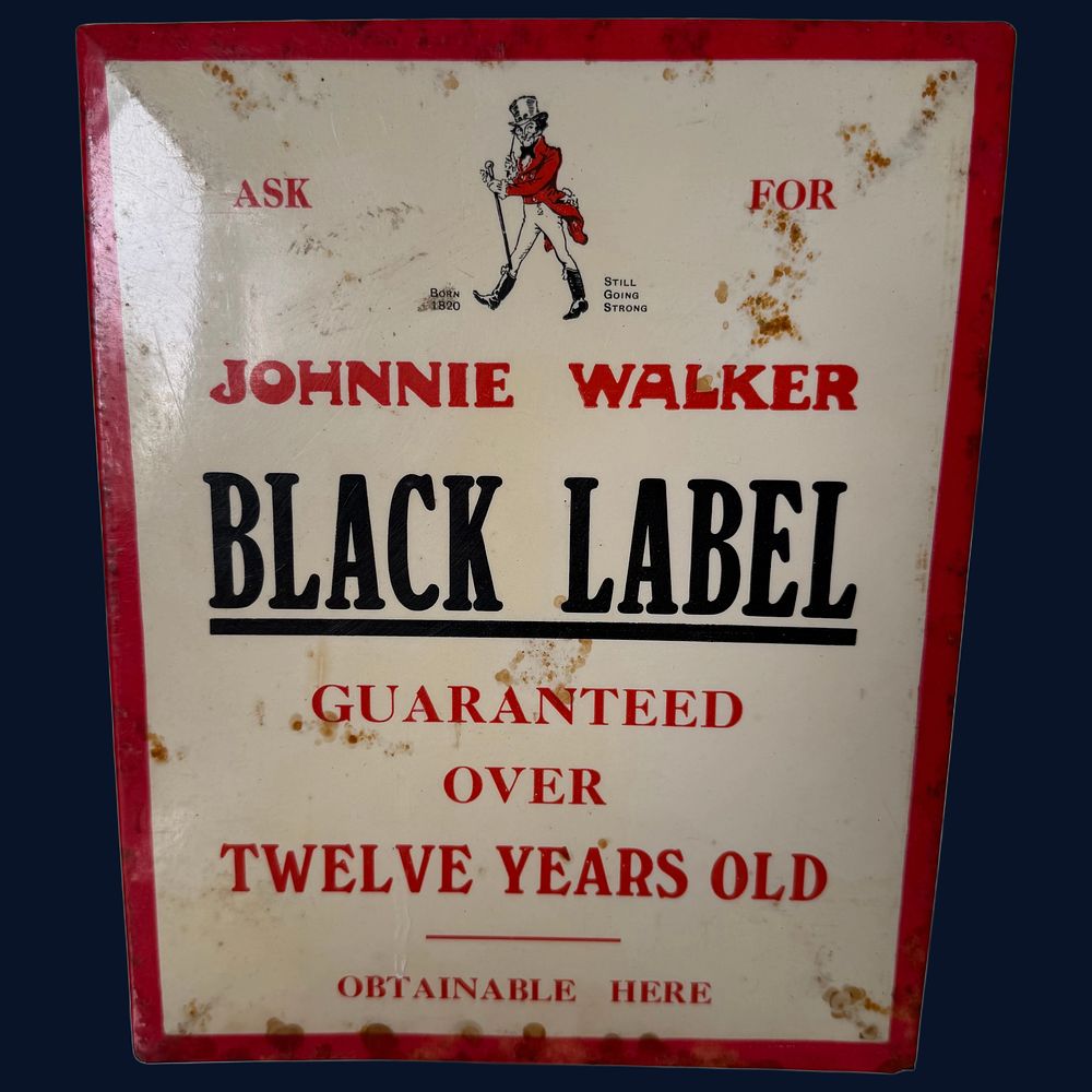 Lot 23: Johnnie Walker Black Label Advertising Showcard