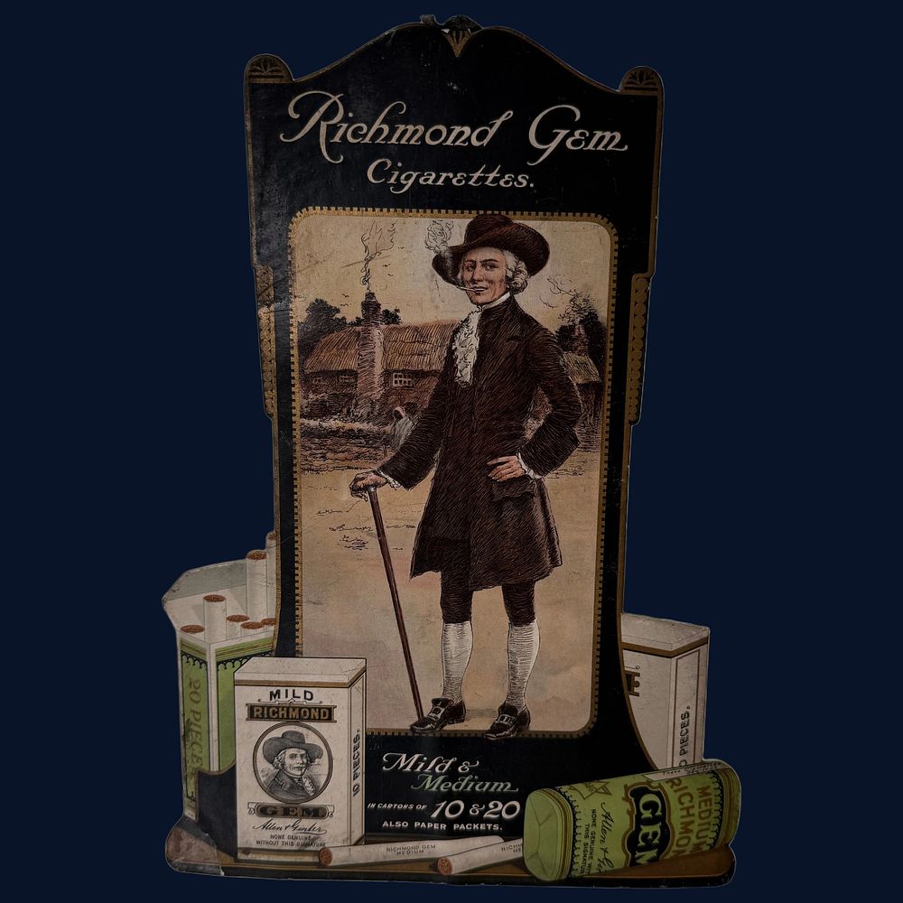 Lot 24: Richmond Gem Cigarettes Advertising Showcard