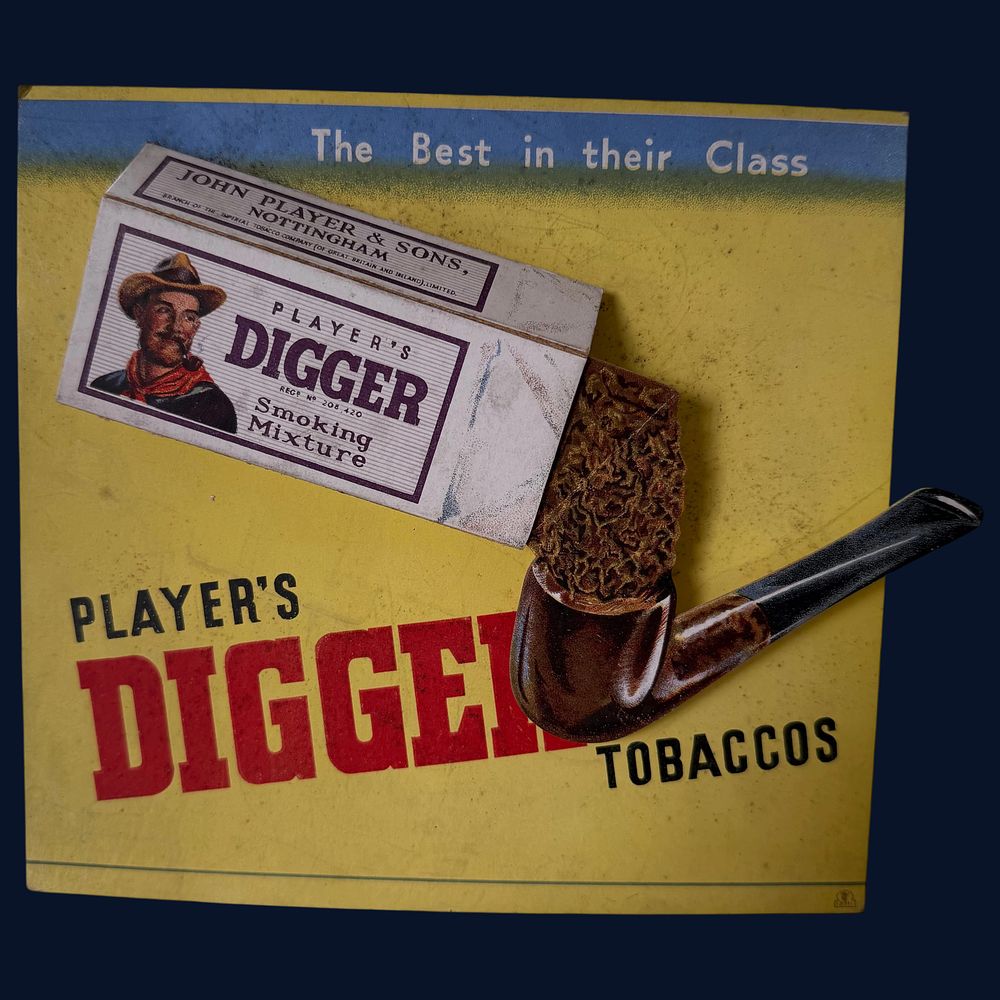 Lot 26: Player's Digger Tobaccos Advertising Showcard