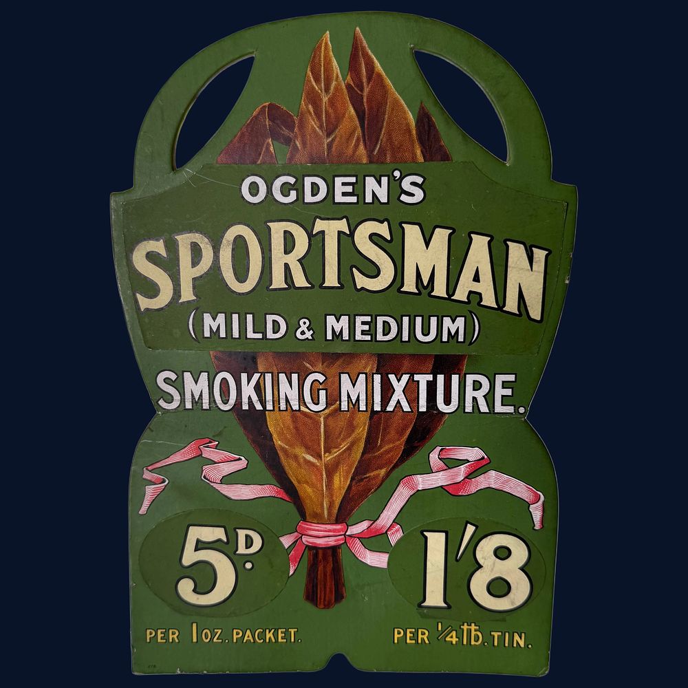 Lot 29: Ogden's Sportsman Smoking Mixture Advertising Showcard