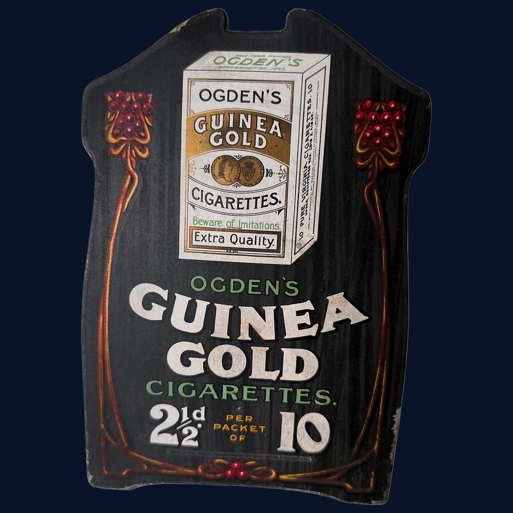 Lot 32: Ogden's Guinea Gold Cigarettes Advertising Showcard